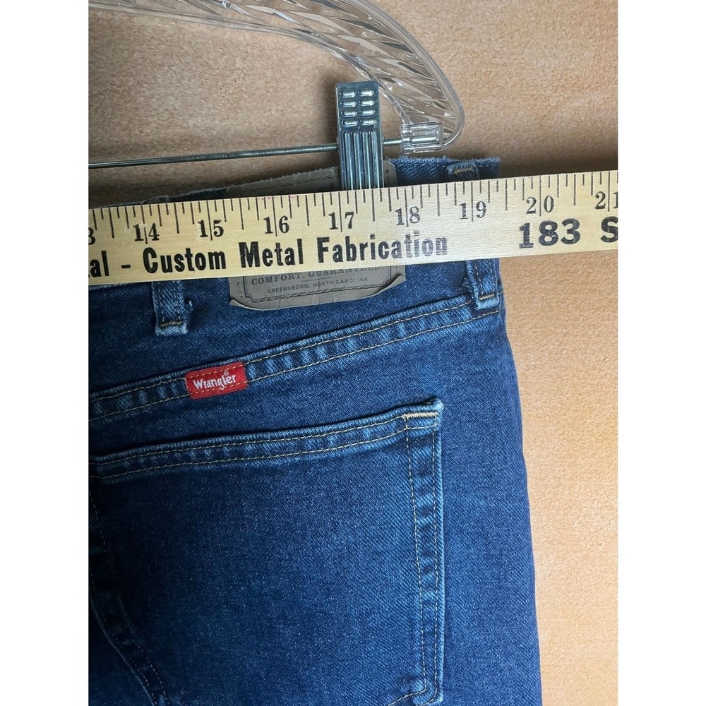 Wrangler Regular Fit Dark Wash Denim Jeans Mens Size 40x30 100% Cotton - Picture 5 of 8